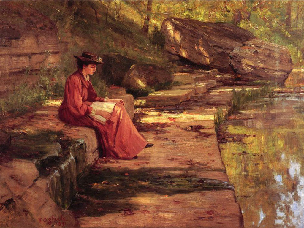 T. C. Steele Daisy by the River 1891 Fine Art Print