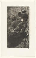 Lucien Pissarro Dame in een Café 1893 Fine Art Print