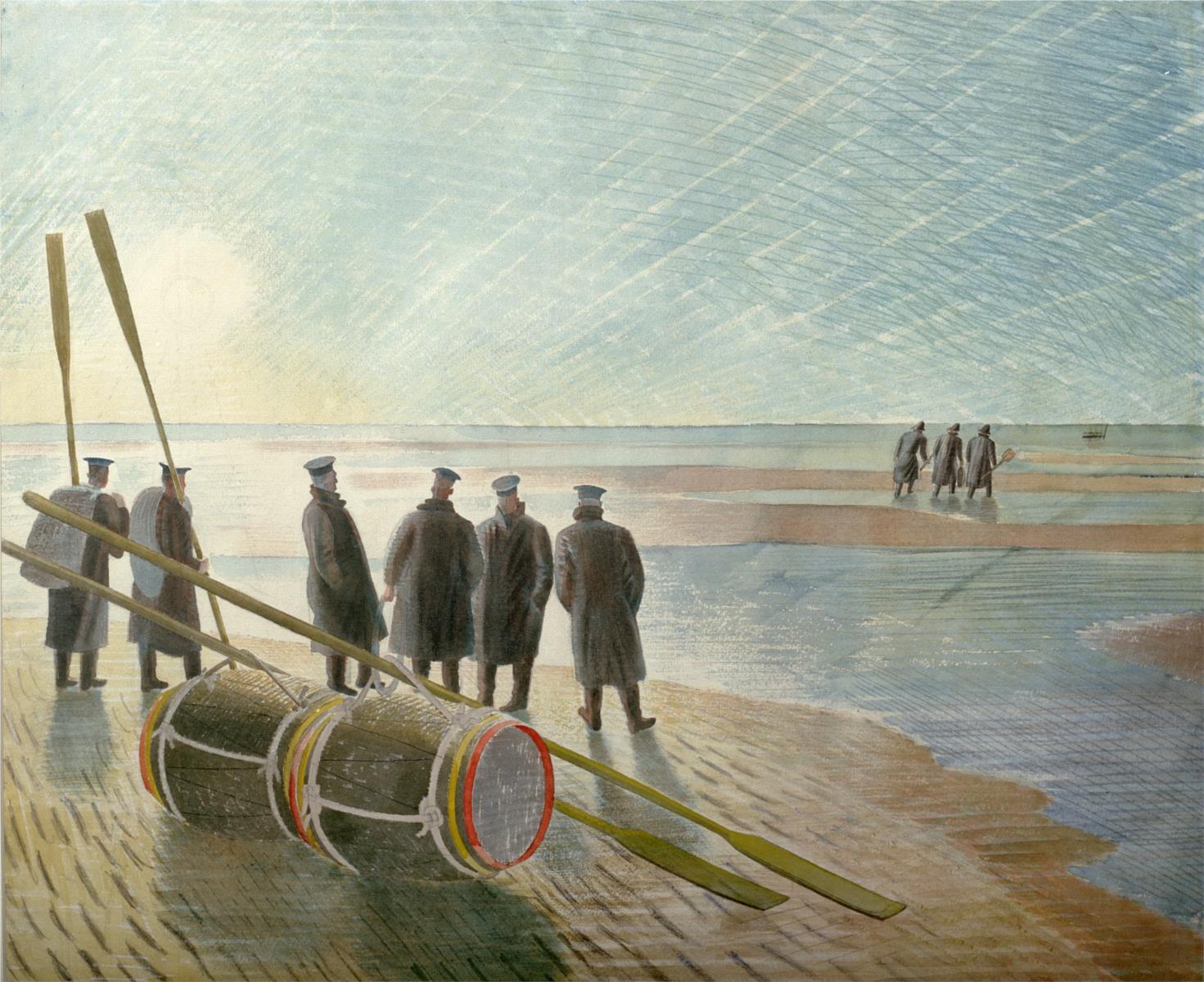 Eric Ravilious Dangerous Work at Low Tide 1940 Fine Art Print