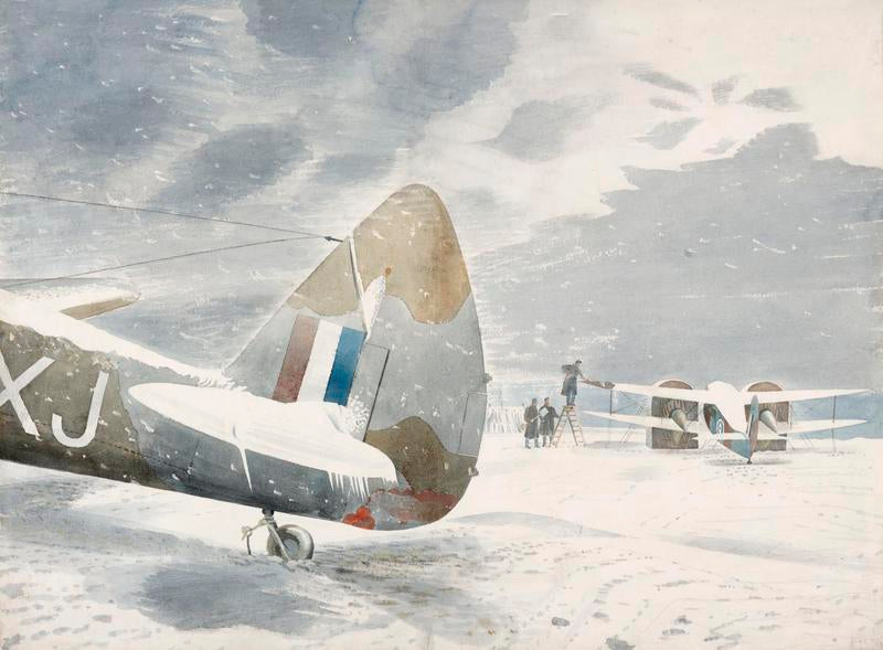 Eric Ravilious De-icing Aircraft 1942 Fine Art Print