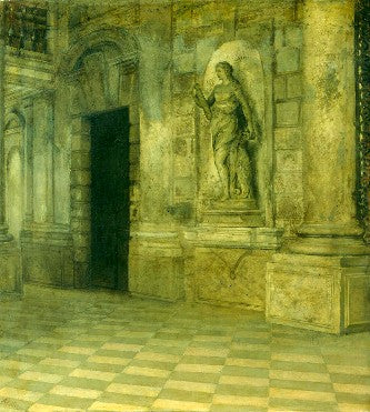 Xavier Mellery The Vestibule Of The Palazzo Pisani 1890 Fine Art Print