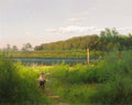 Hermann Ottomar Herzog Delaware Trout Fishing 1875 Fine Art Print