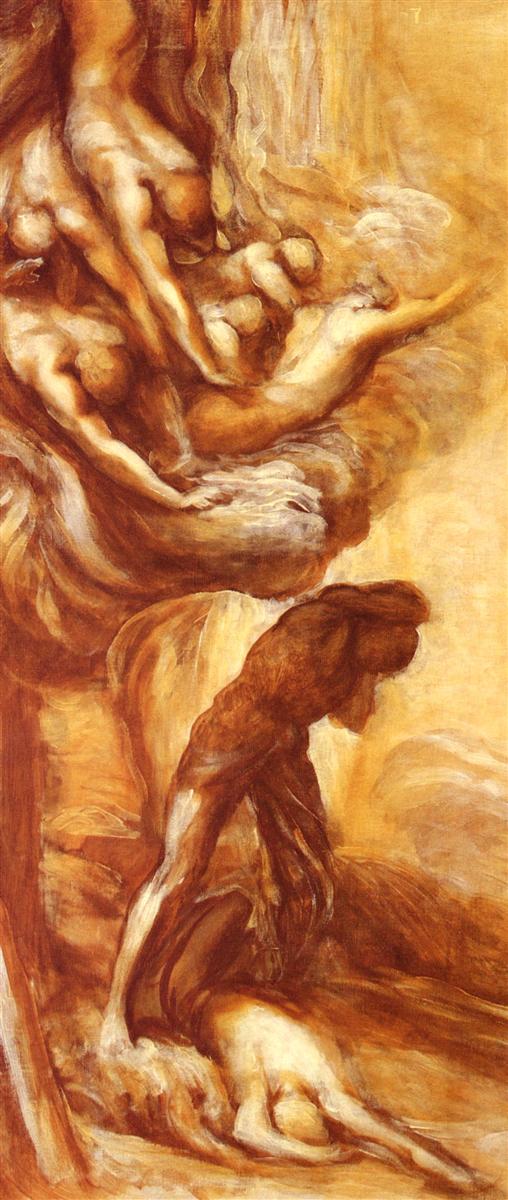 George Frederick Watts Denunciation Of Cain 1872 Fine Art Print