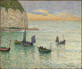 Maxime Maufra Departure of Fishing Boats 1900 Fine Art Print