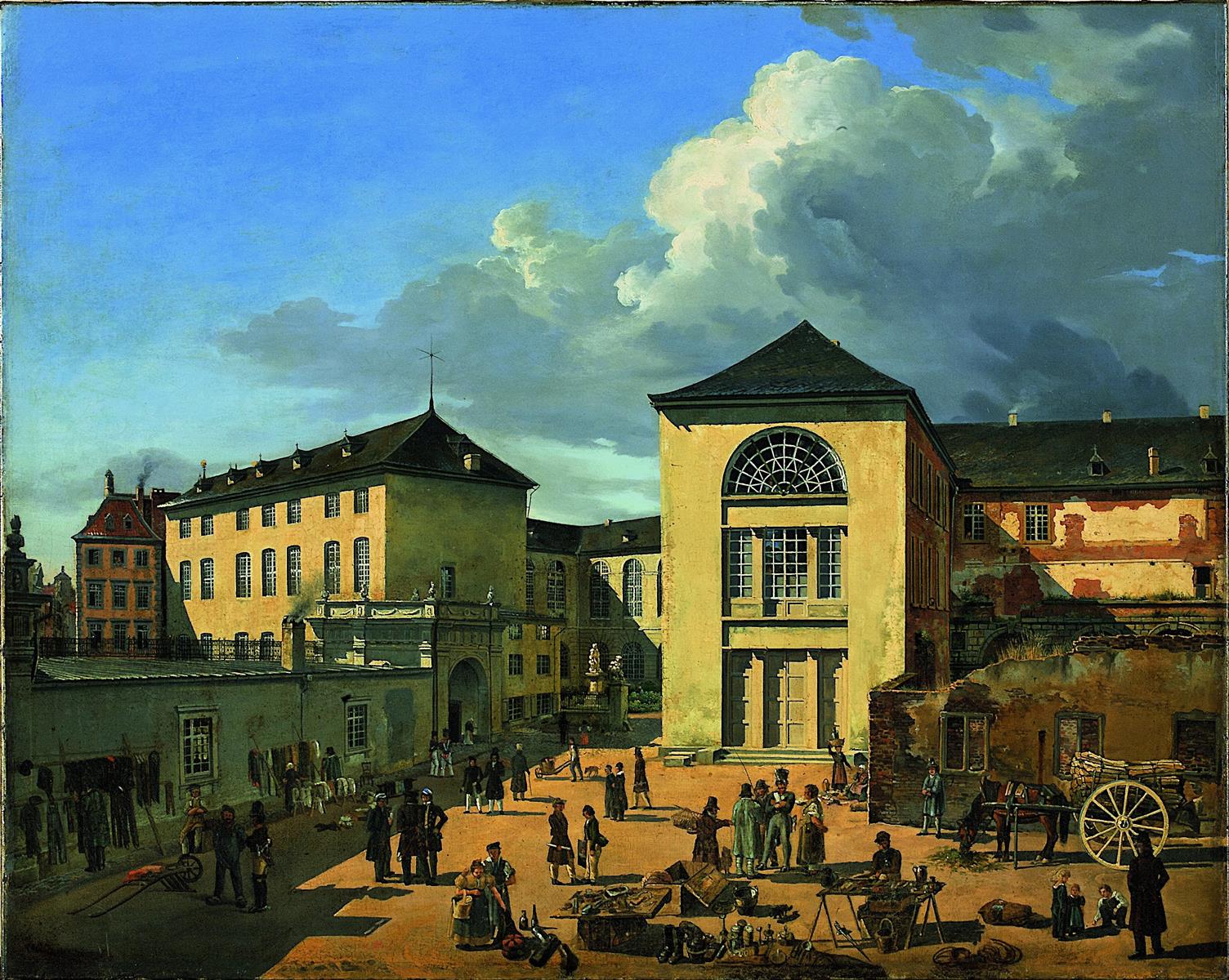 Andreas Achenbach Die alte Akademie in Düsseldorf 1831 Fine Art Print