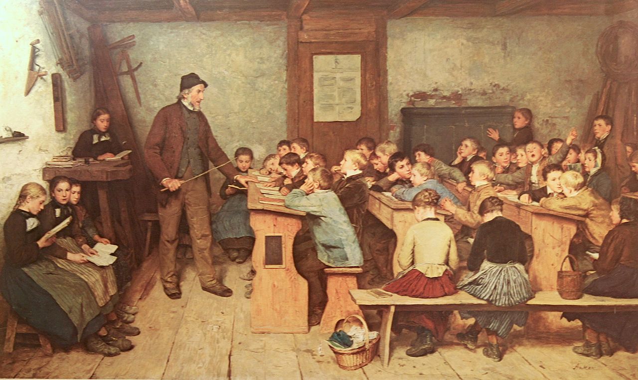 Albrecht Anker The village school from 1848 1896 Fine Art Print