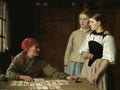 Albrecht Anker The Card Reader 1880 Fine Art Print