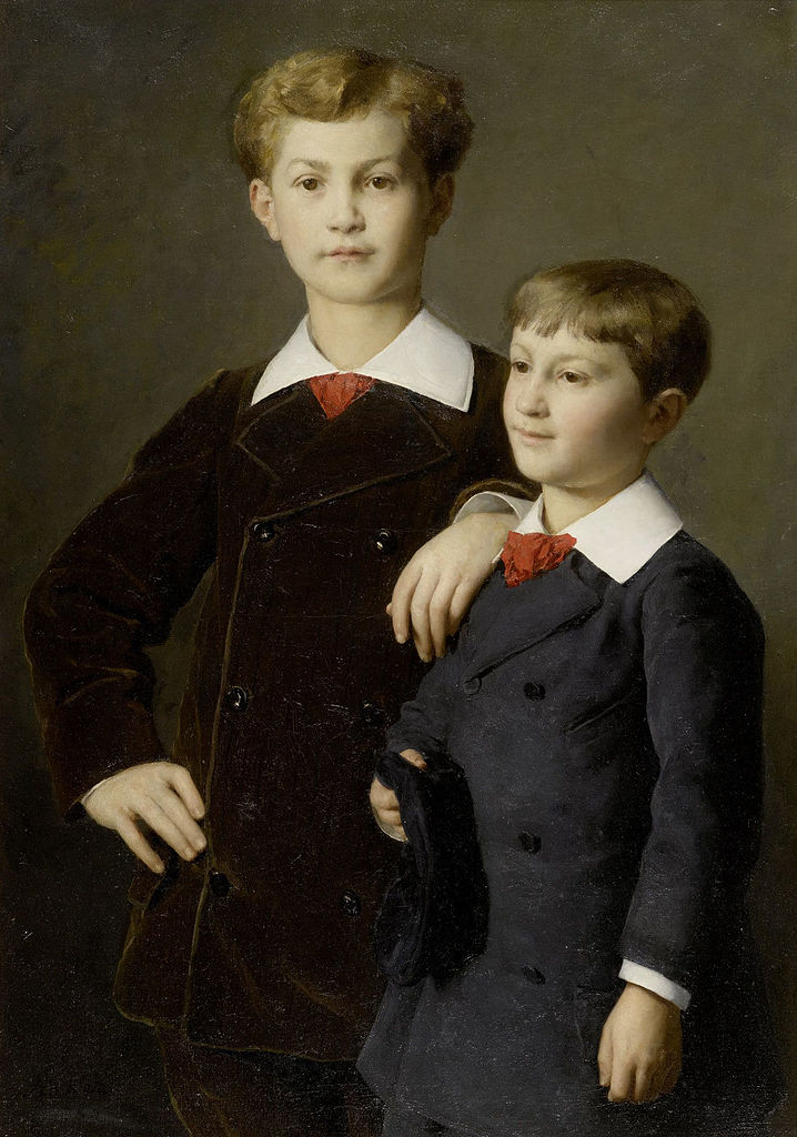 Albrecht Anker The Sons of Chrétien, Paris 1880 Fine Art Print