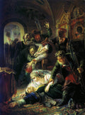 Konstantin Makovsky Dmitri the Pretender's Agents Murder the Son of Boris Godunov 1862 Fine Art Print