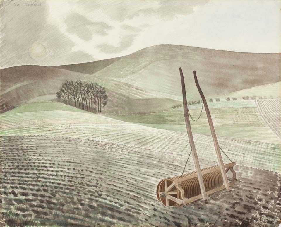 Eric Ravilious Downs in Winter 1934 Fine Art Print