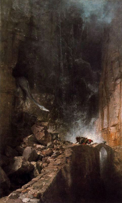 Arnold Böcklin Dragon Walking Between Rocks 1870 Fine Art Print