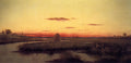 Martin Johnson Heade Duck Hunters in a Twilight Marsh 1866 Fine Art Print