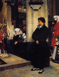 James Tissot During the Service 1860 Fine Art Print