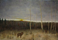 Efim Volkov Evening in the Forest 1883 Fine Art Print