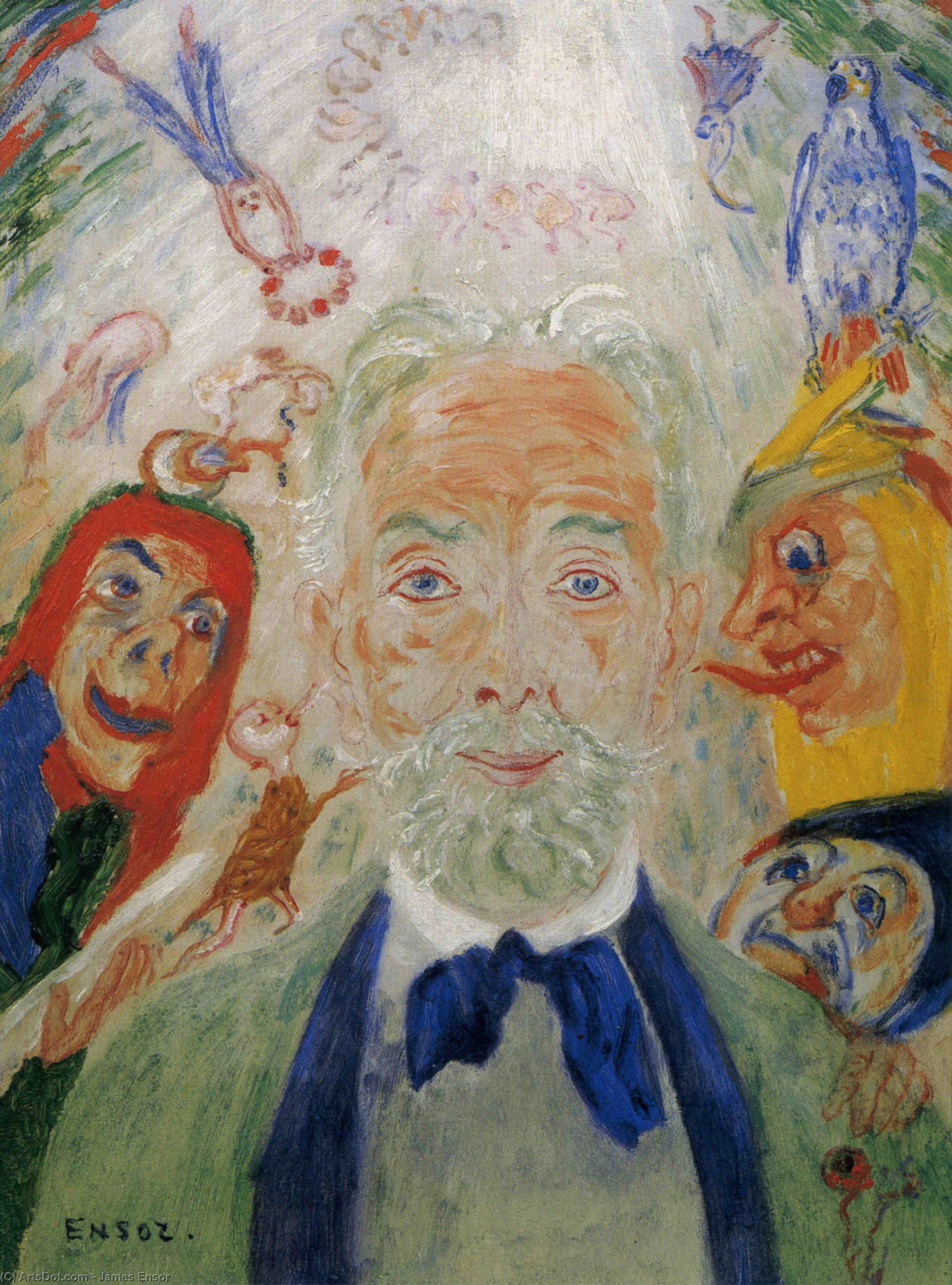 James Ensor Me and My Circle 1939 Fine Art Print