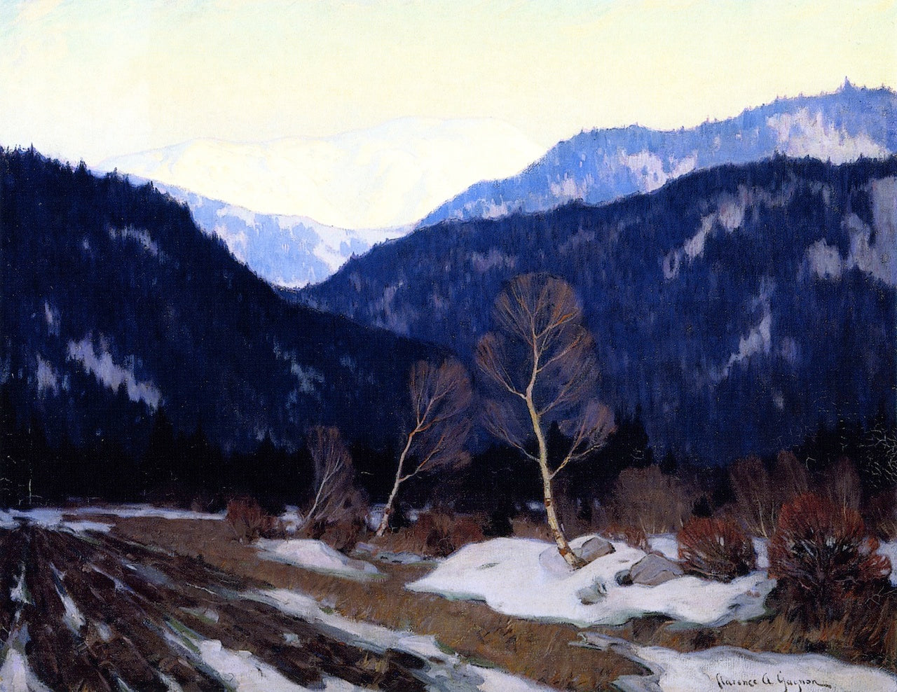 Clarence Gagnon Early Spring Morning in the Laurentian Wilds 1923 Fine Art Print