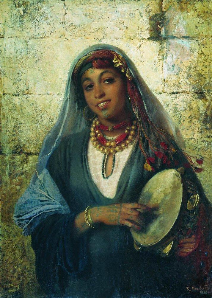 Konstantin Makovsky Eastern Woman (Gipsy) 1878 Fine Art Print