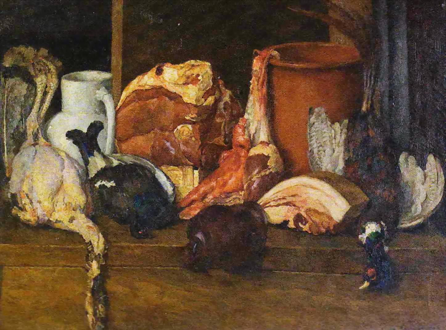 Ilya Mashkov Eatables Moscow. Meat, Poultry 1924 Fine Art Print