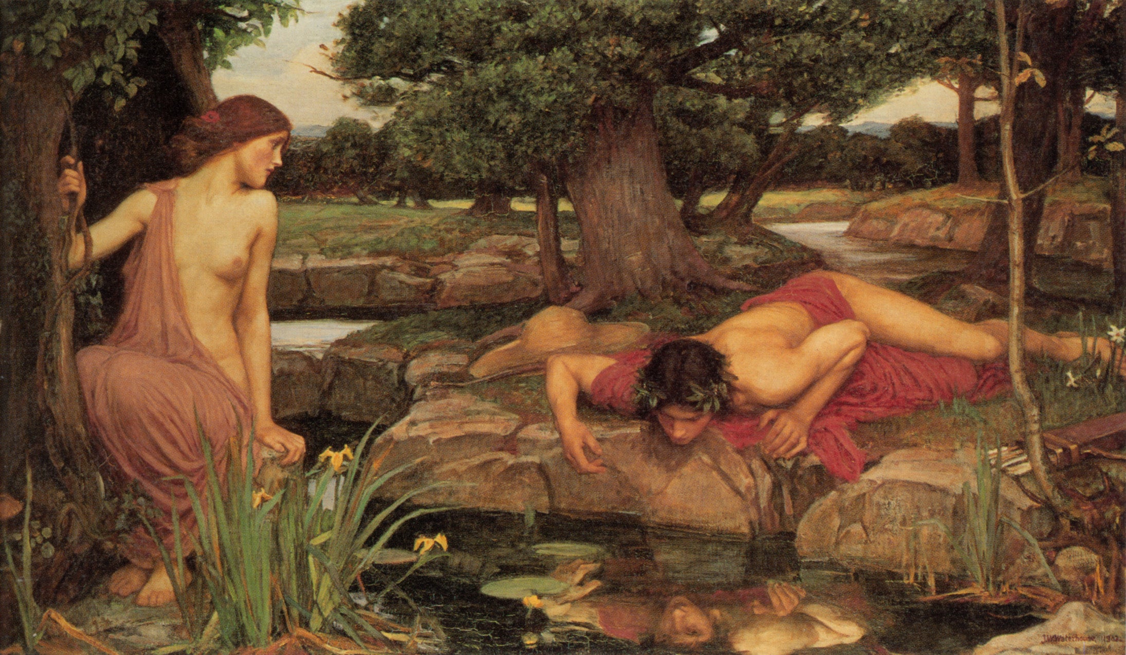 John William Waterhouse Echo and Narcissus 1903 Fine Art Print