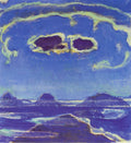 Ferdinand Hodler Eiger, Monch and Jungfrau in Moonlight 1908 Fine Art Print