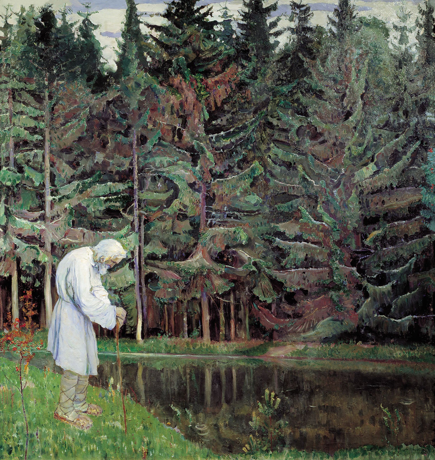 Mikhail Nesterov Elder (Abraham, the Servant of God) 1914 Fine Art Print