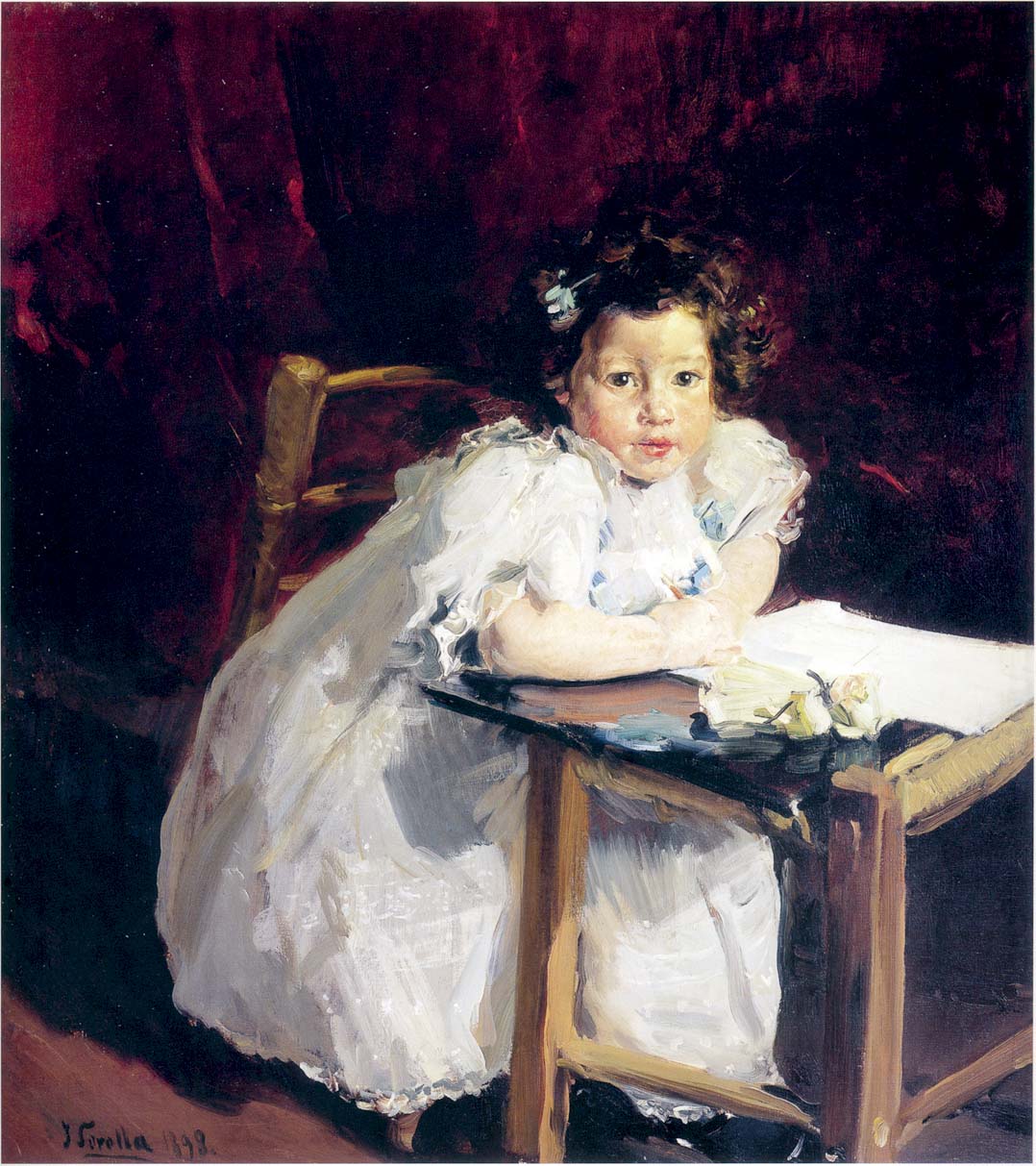 Joaquín Sorolla Elena at Her Desk 1898 Fine Art Print