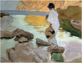 Joaquín Sorolla Elena in cove, San Vicente at Majorca 1919 Fine Art Print