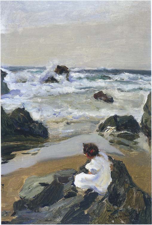 Joaquín Sorolla Elenita at the Beach, Asturias 1903 Fine Art Print