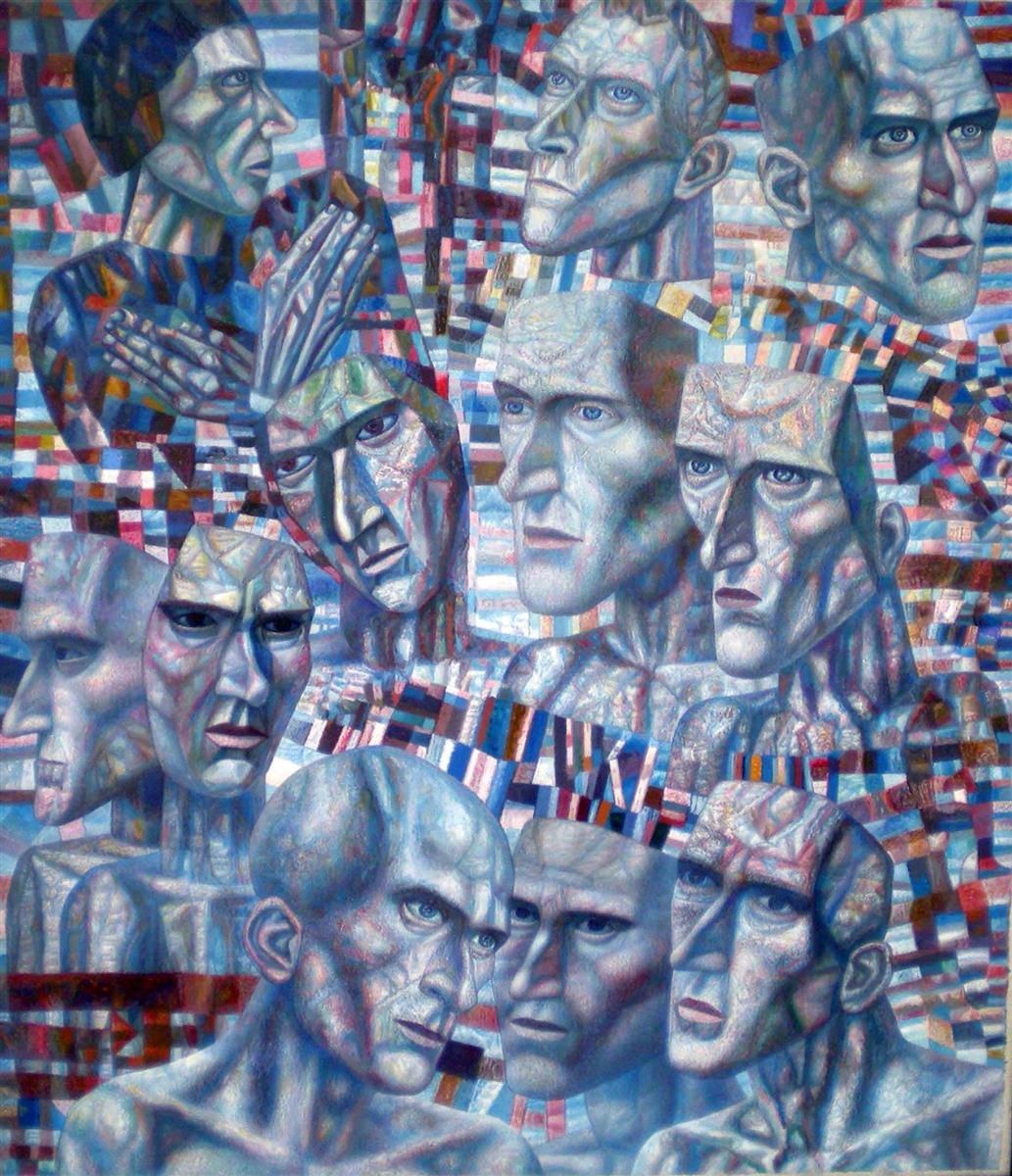 Pavel Filonov Eleven Heads 1935 Fine Art Print