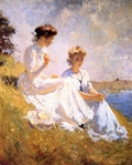 Frank W. Benson Elizabeth and Anna 1909 Fine Art Print