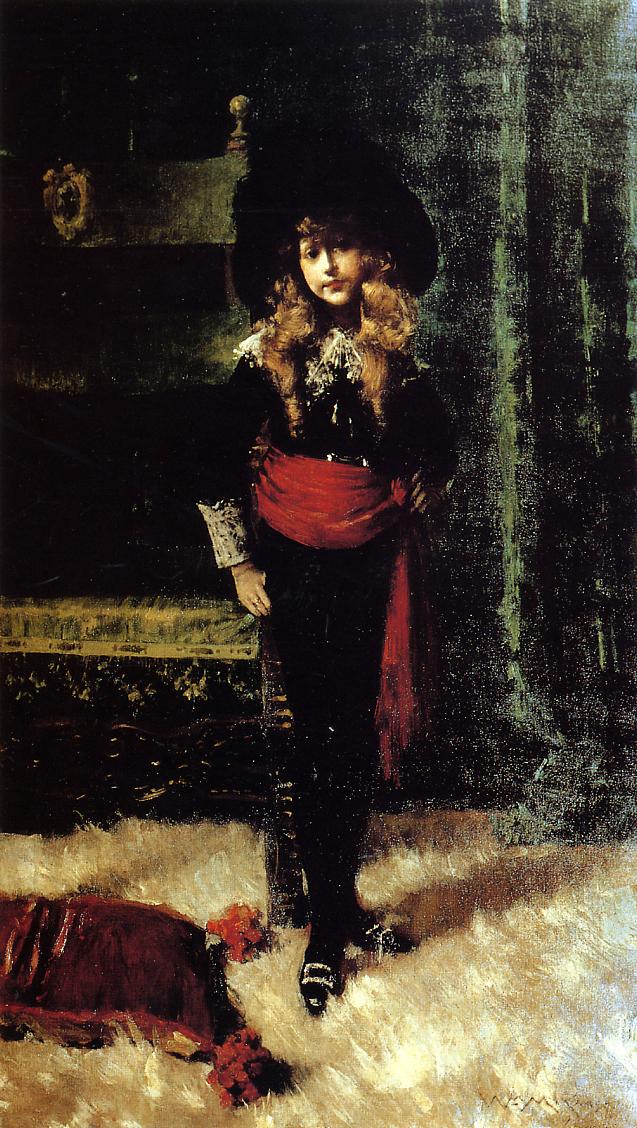 William Merritt Chase Elsie Leslie Lyde as Little Lord Fauntleroy 1889 Fine Art Print