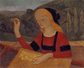 Paul Serusier Embroiderer in a Landscape of Chateauneuf 1910 Fine Art Print