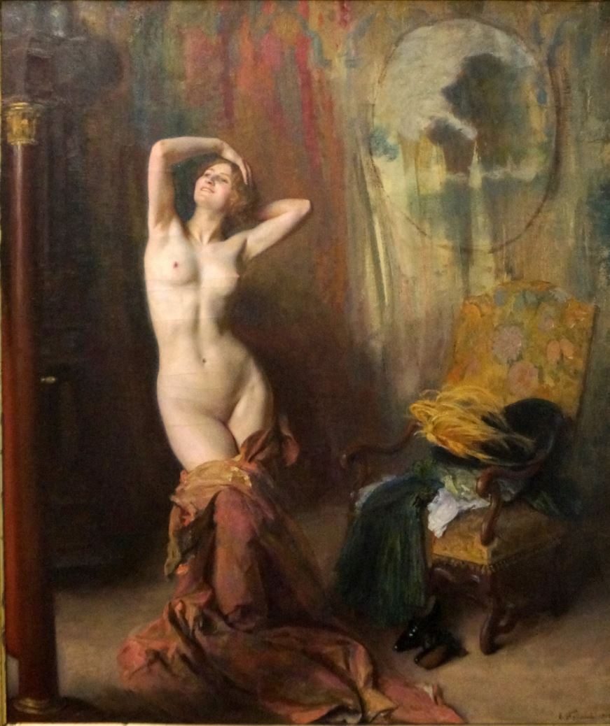 Émile Friant In front of the Psyche 1912 Fine Art Print
