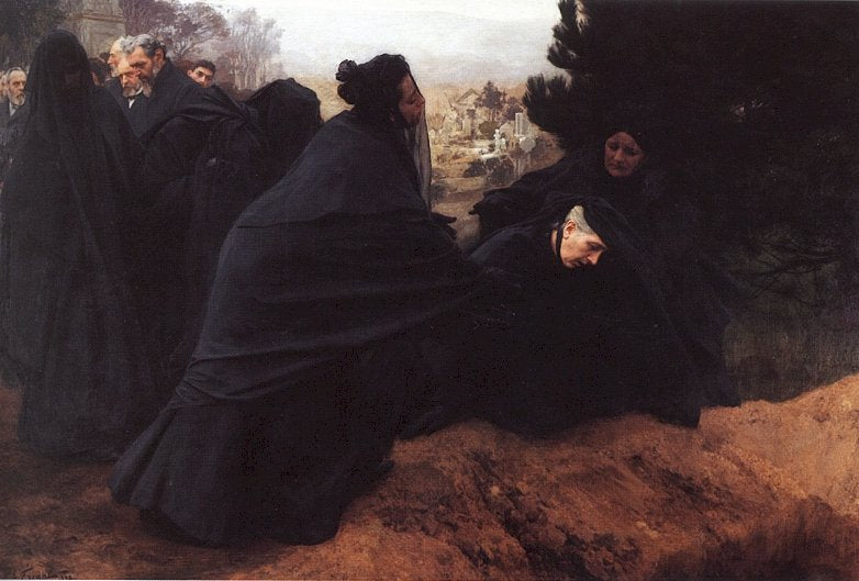 Émile Friant Sorrow 1898 Fine Art Print