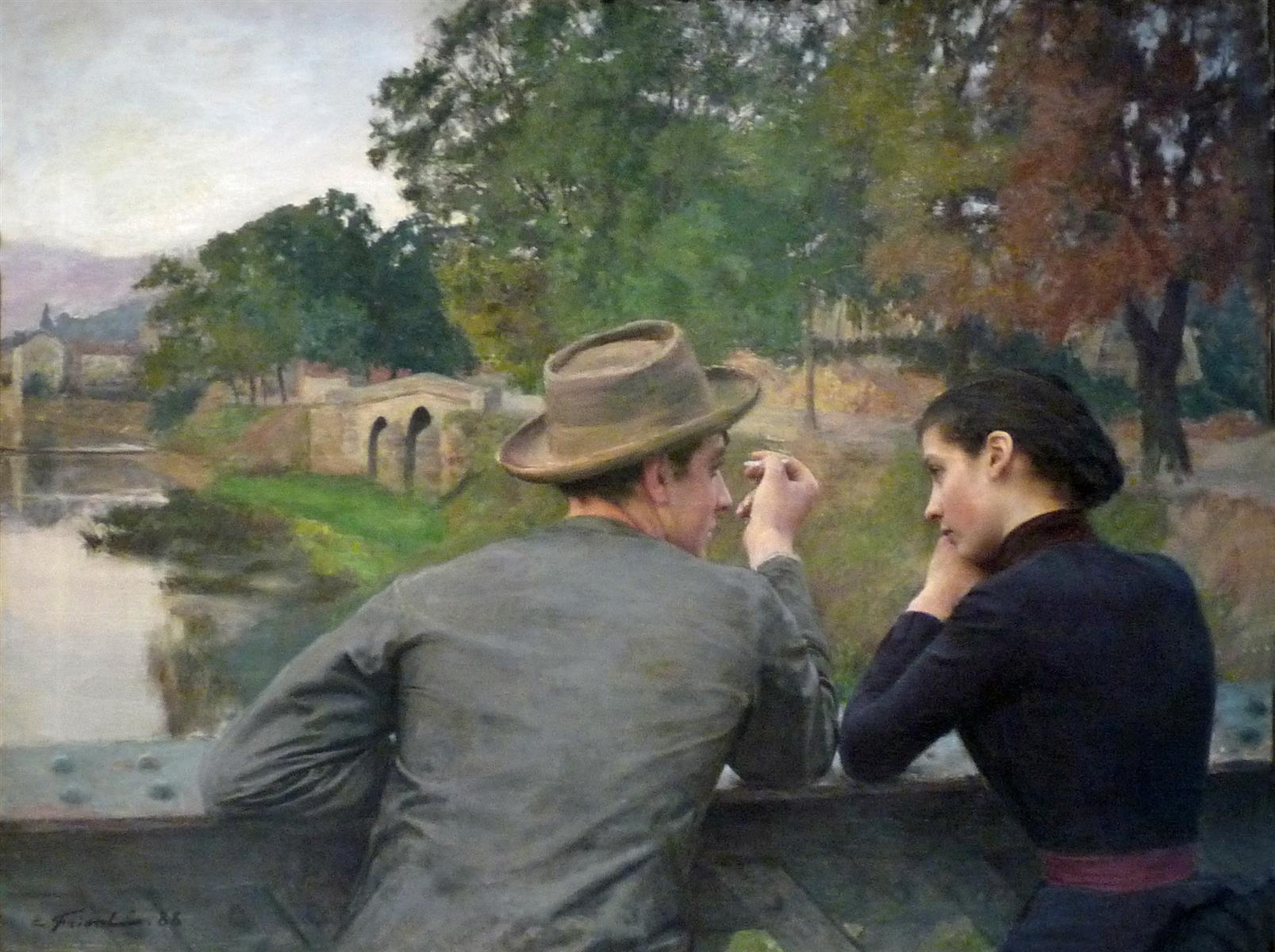 Émile Friant The Lovers (Autumn Evening) 1888 Fine Art Print