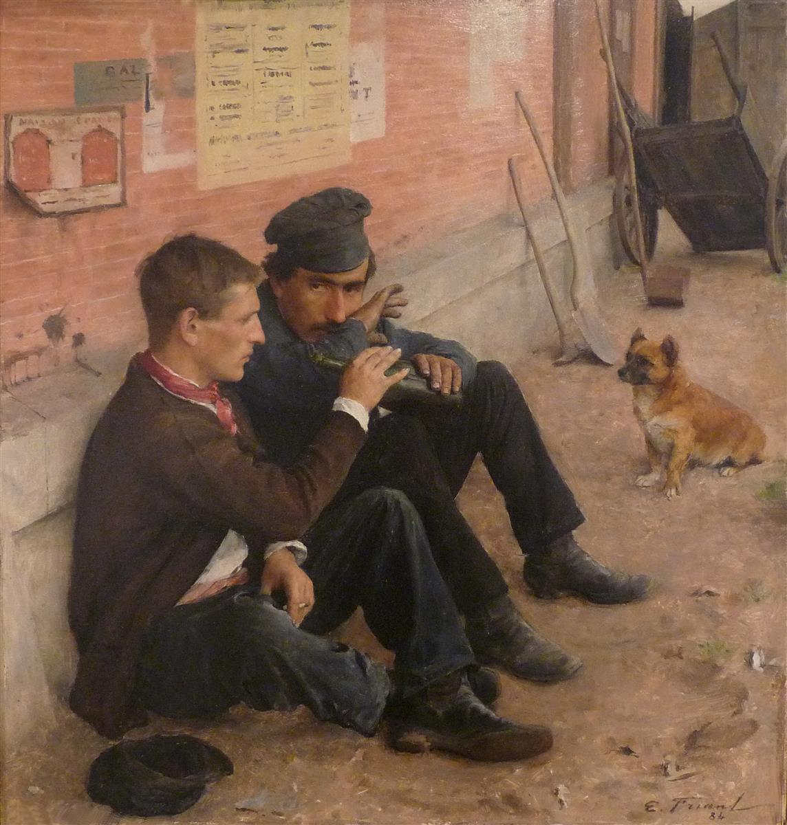 Émile Friant Drinkers. Monday work 1884 Fine Art Print