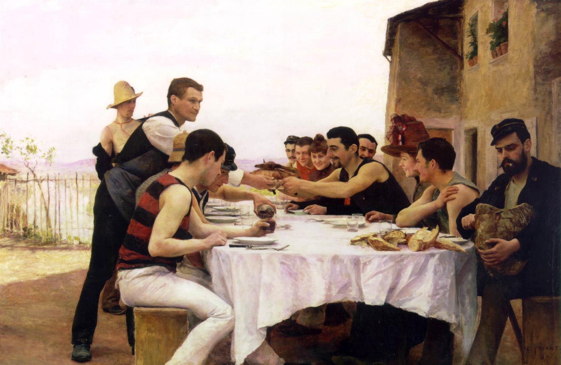 Émile Friant Boaters of the Meurthe 1887 Fine Art Print