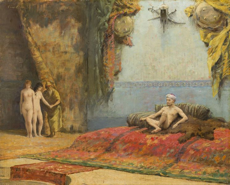 Émile Friant Presentation of the Odalisques to the Sultan 1881 Fine Art Print