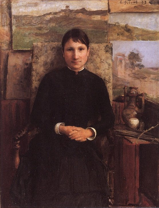 Émile Friant Portrait of Madame Petitjean 1883 Fine Art Print
