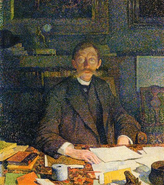 Theo van Rysselberghe Emile Verhaeren in His Study 1892 Fine Art Print