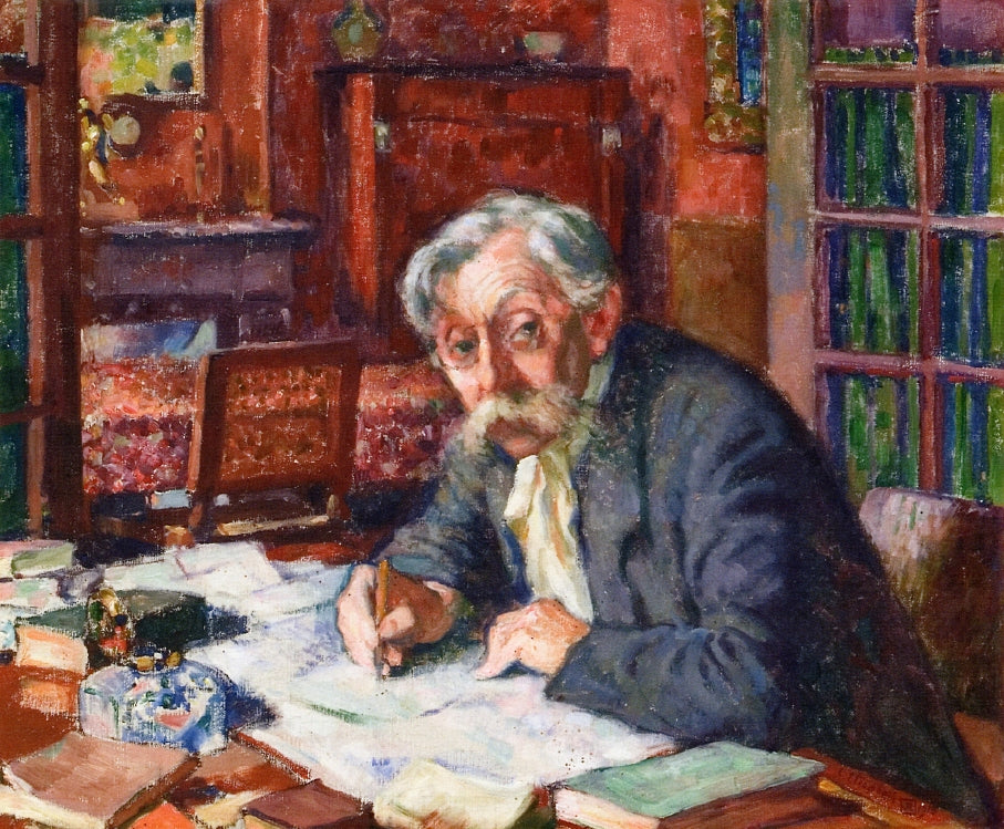 Theo van Rysselberghe Emile Verhaeren Writing 1915 Fine Art Print