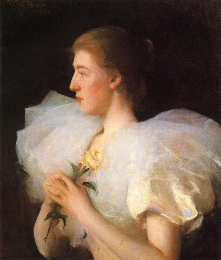 Frank W. Benson Portrait of Emily Vanderbilt Binney 1894 Fine Art Print
