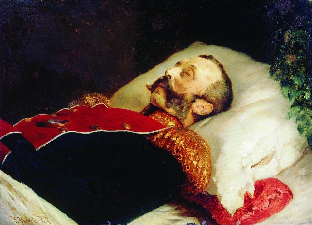 Konstantin Makovsky Emperor Alexander II on His Deathbed 1881 Fine Art Print