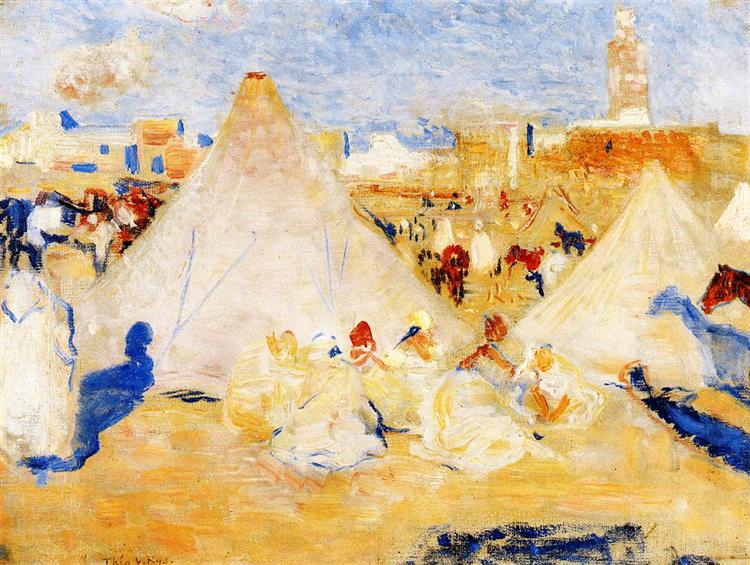 Theo van Rysselberghe Encampment near a Moroccan Village #2 1888 Fine Art Print
