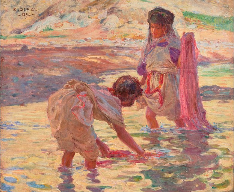 Nasreddine Dinet Children At La Berrada 1894 Fine Art Print