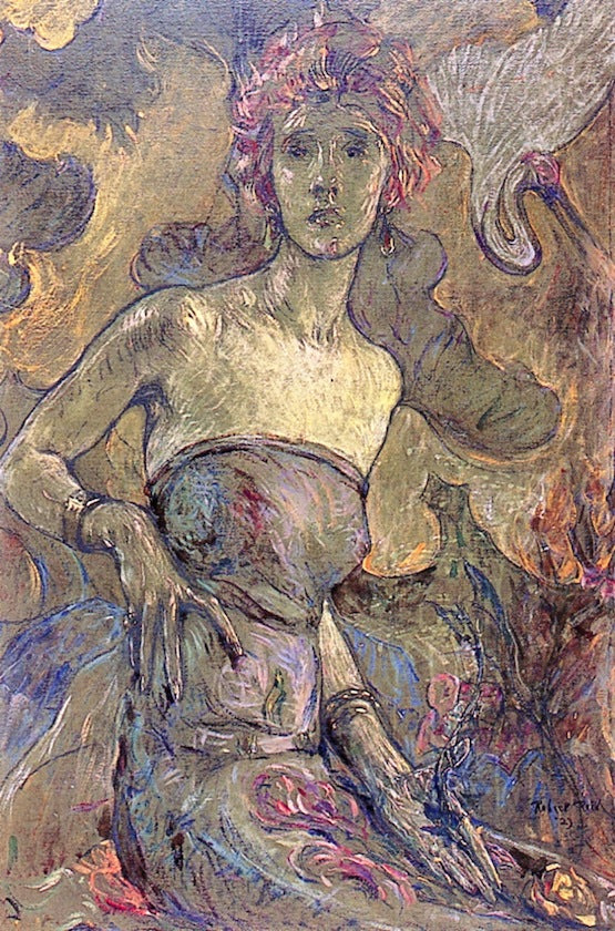 Robert Lewis Reid Enigma 1923 Fine Art Print