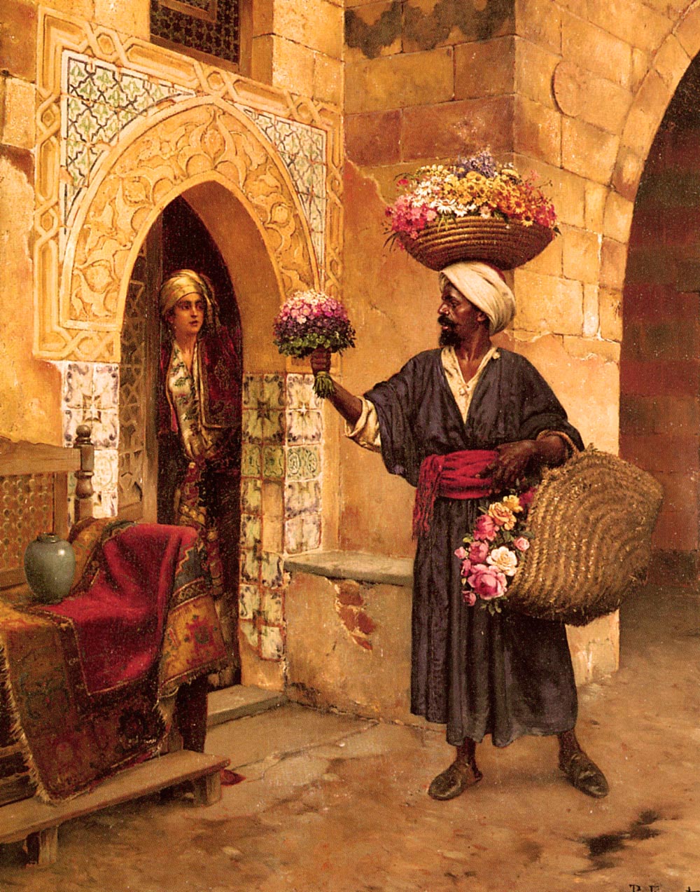 Rudolf Ernst The Flower Merchant 1888 Fine Art Print