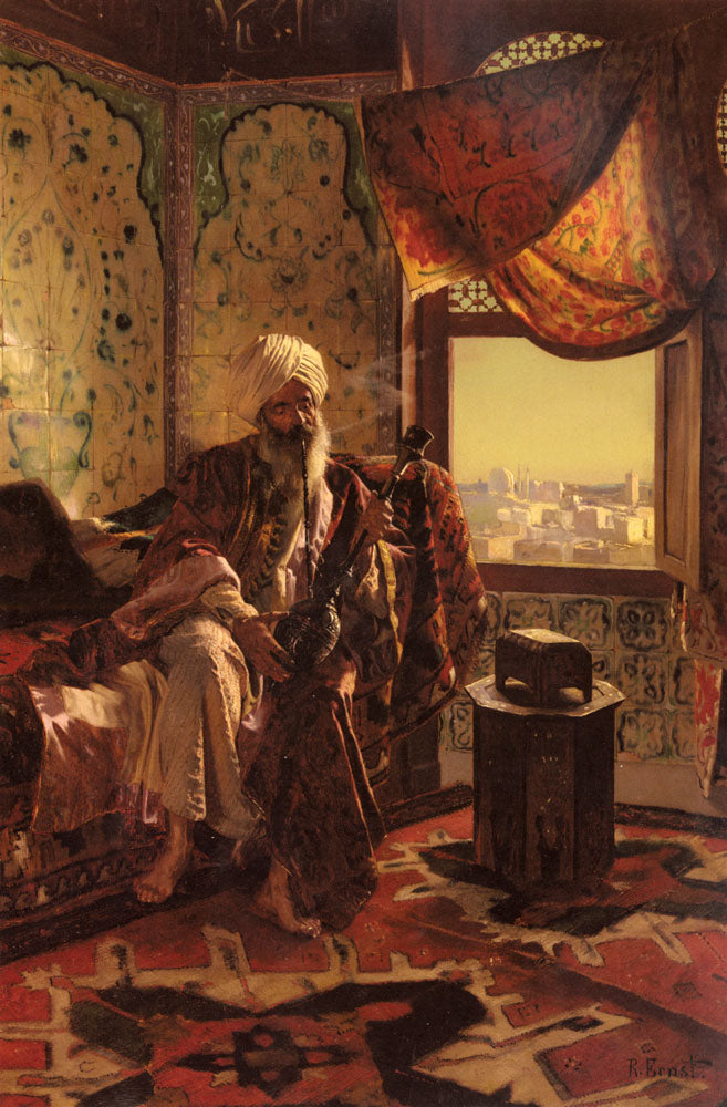 Rudolf Ernst Smoking the Hookah 1885 Fine Art Print