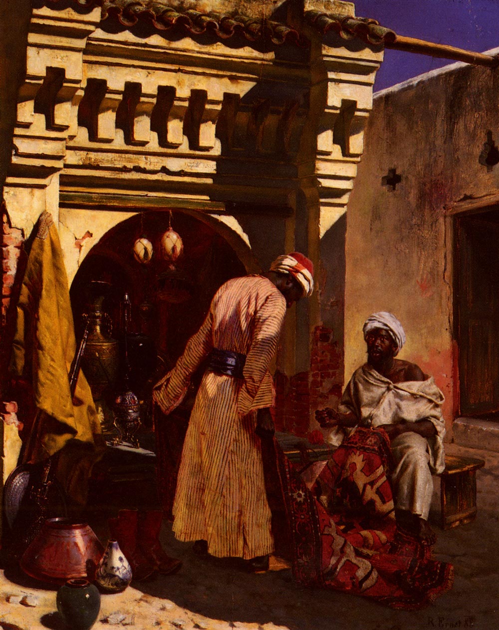 Rudolf Ernst The Rug Merchant 1888 Fine Art Print