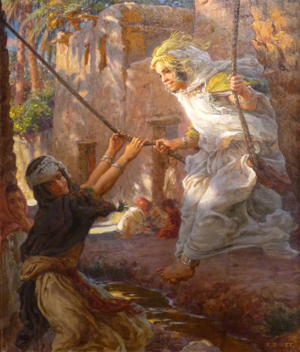 Nasreddine Dinet The swing 1899 Fine Art Print